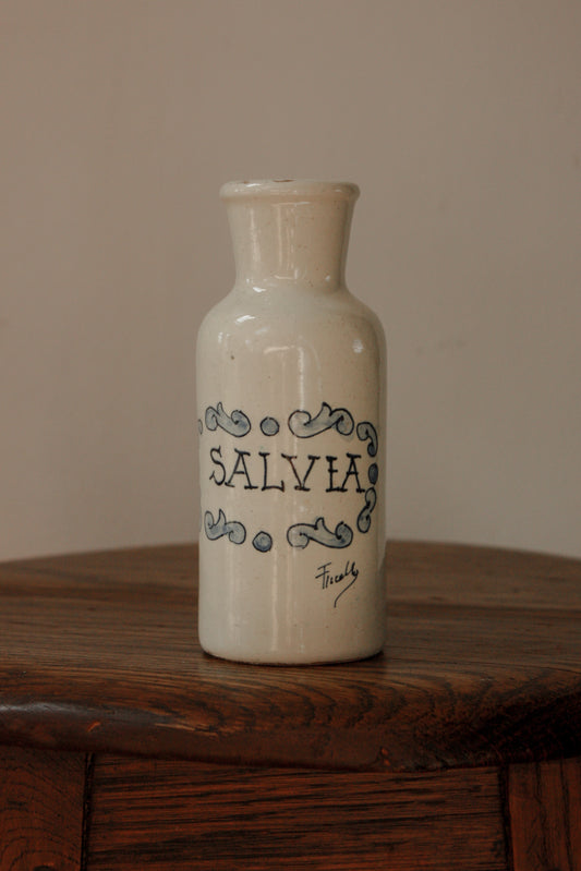 Vintage French hand painted bottle