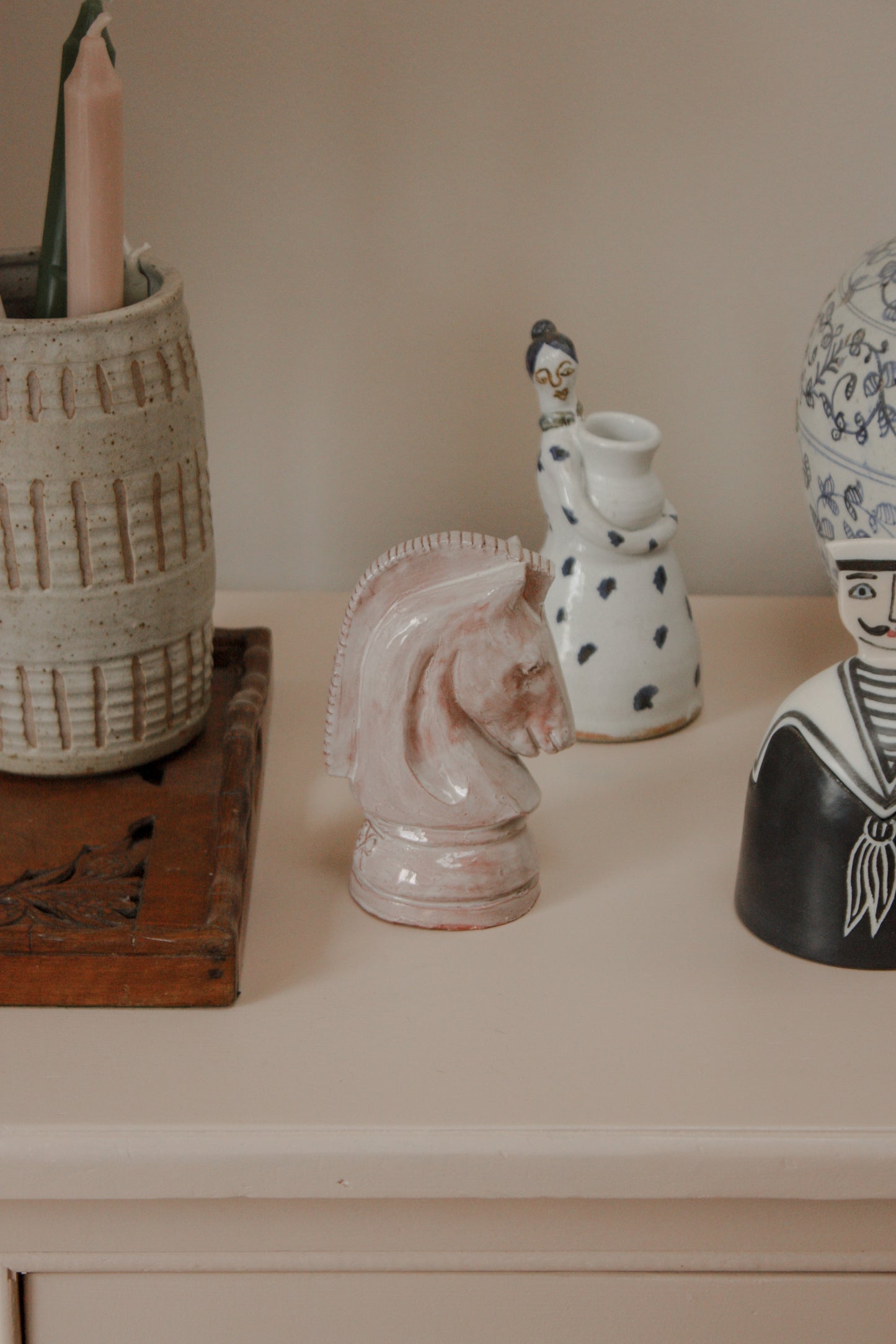 Vintage Richard Tindale Studio Pottery Knight / Horse