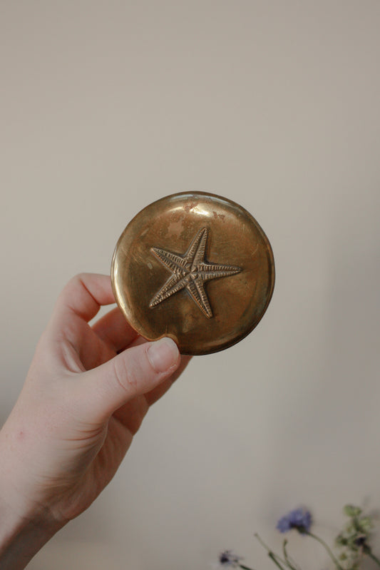Vintage brass starfish trinket