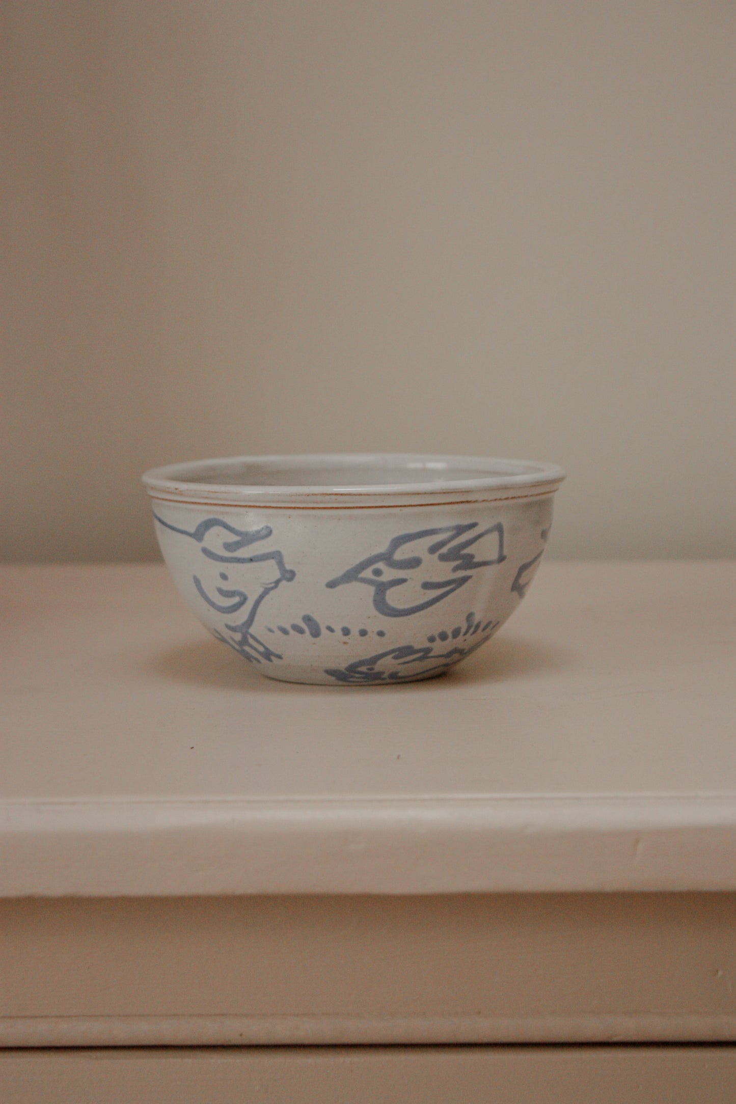 Studio pottery folk art bowl - Hans Ullrich