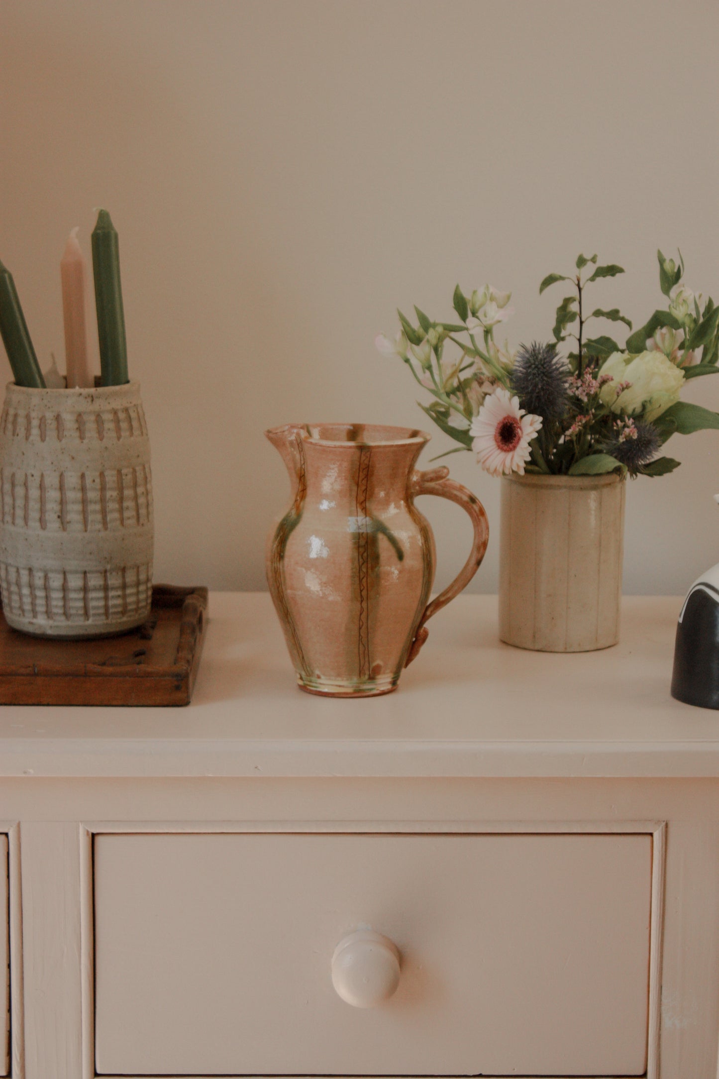 Vintage slipware pitcher
