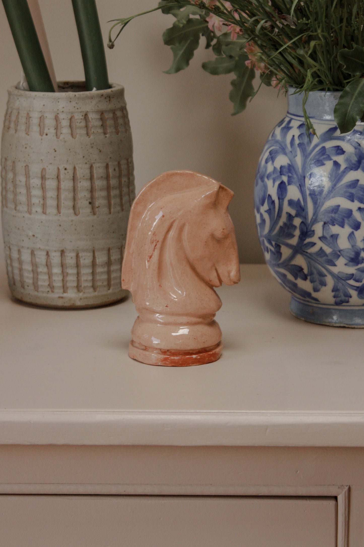 Vintage Richard Tindale Studio Pottery Chess Piece / Horse sculpture