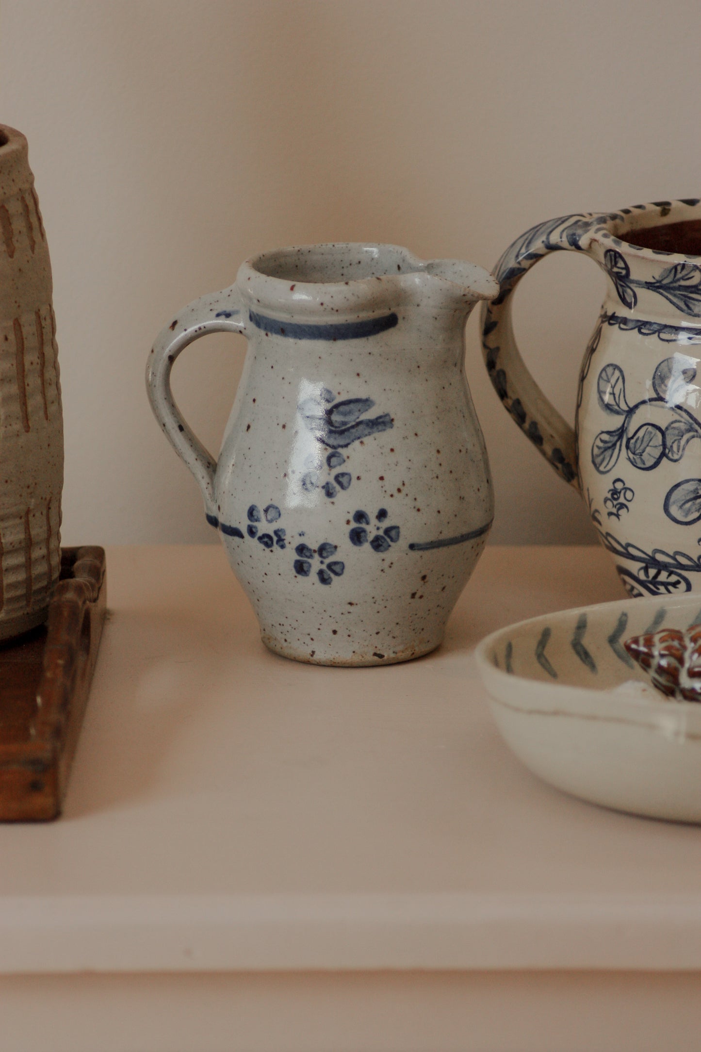 Studio pottery milk jug