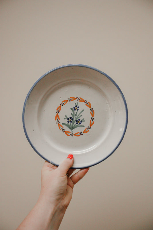 Vintage French decorative plate