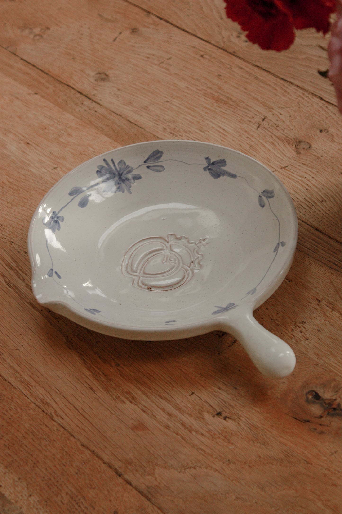 Hand painted studio pottery dish