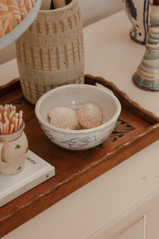 Studio pottery folk art bowl - Hans Ullrich