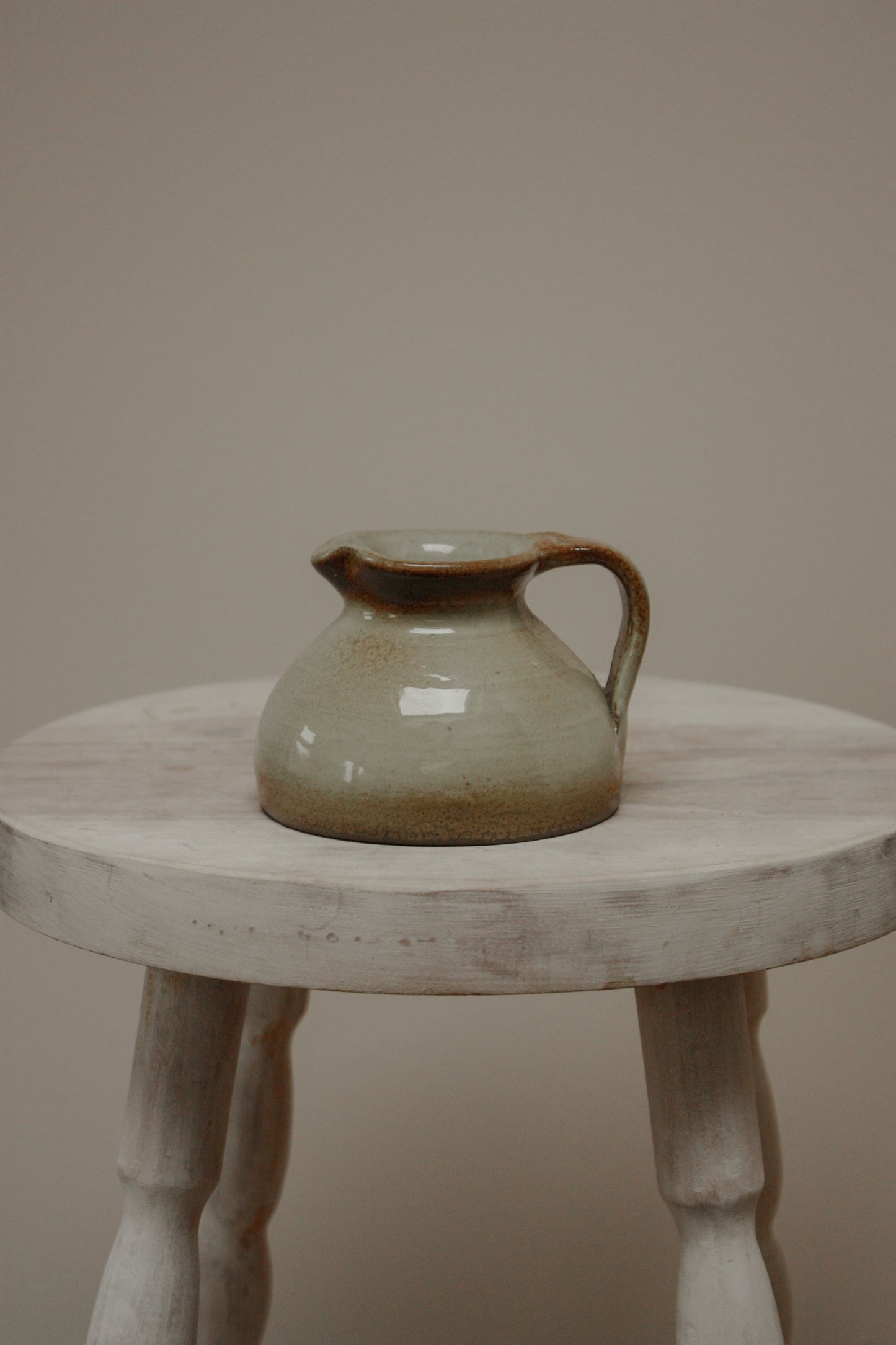 Vintage French studio pottery creamer