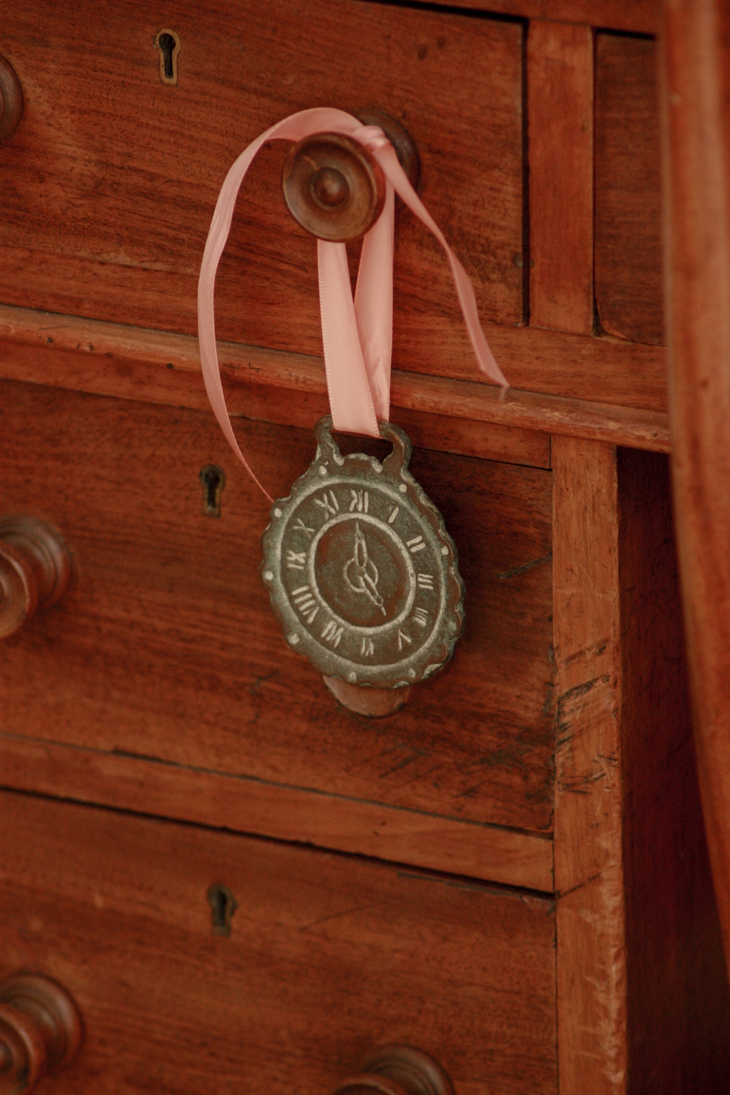 Vintage aged horse brass - clock design