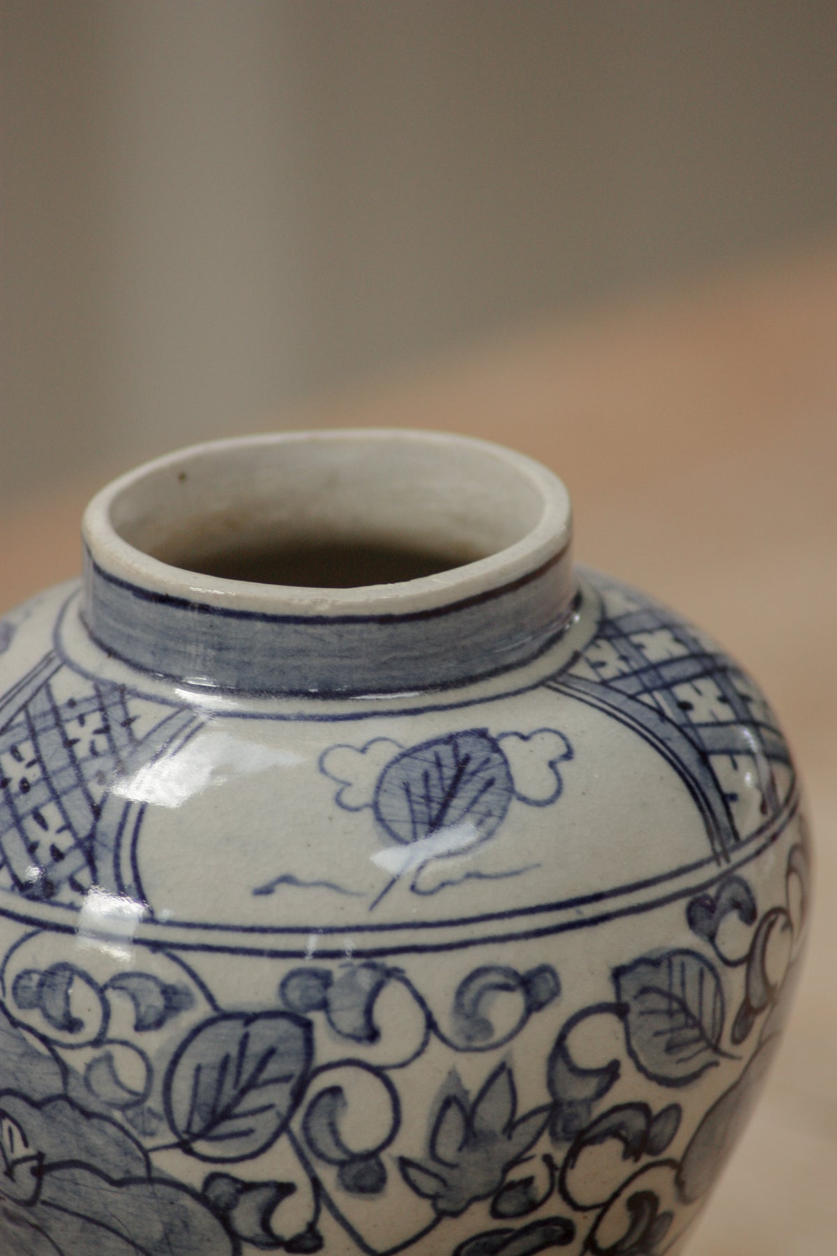 Vintage hand painted Japanese pot