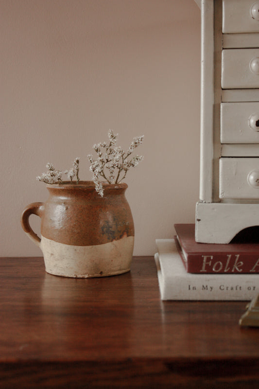 Vintage French two tone confit pot