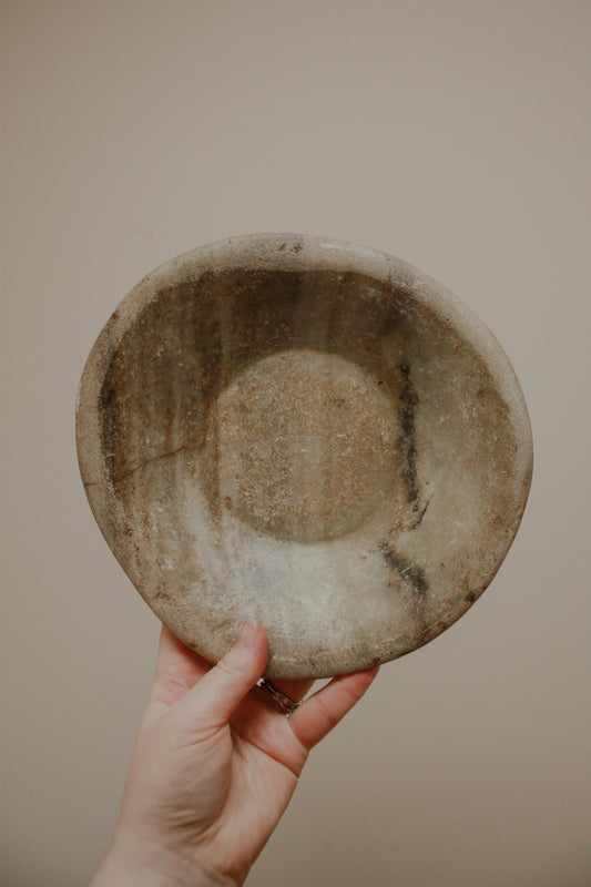 Vintage solid stone bowl