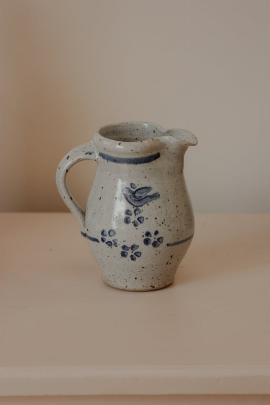 Studio pottery milk jug