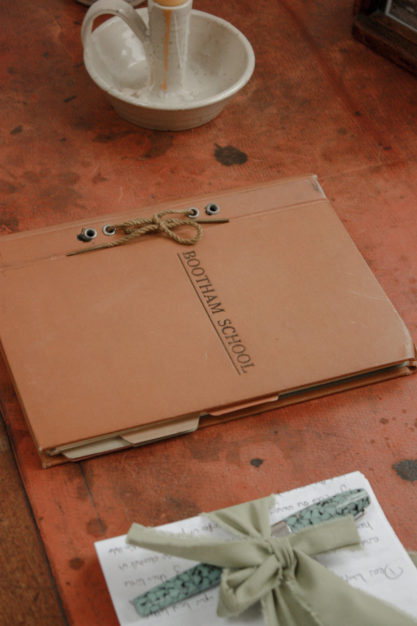 Vintage “Bootham School” loose leaf folio