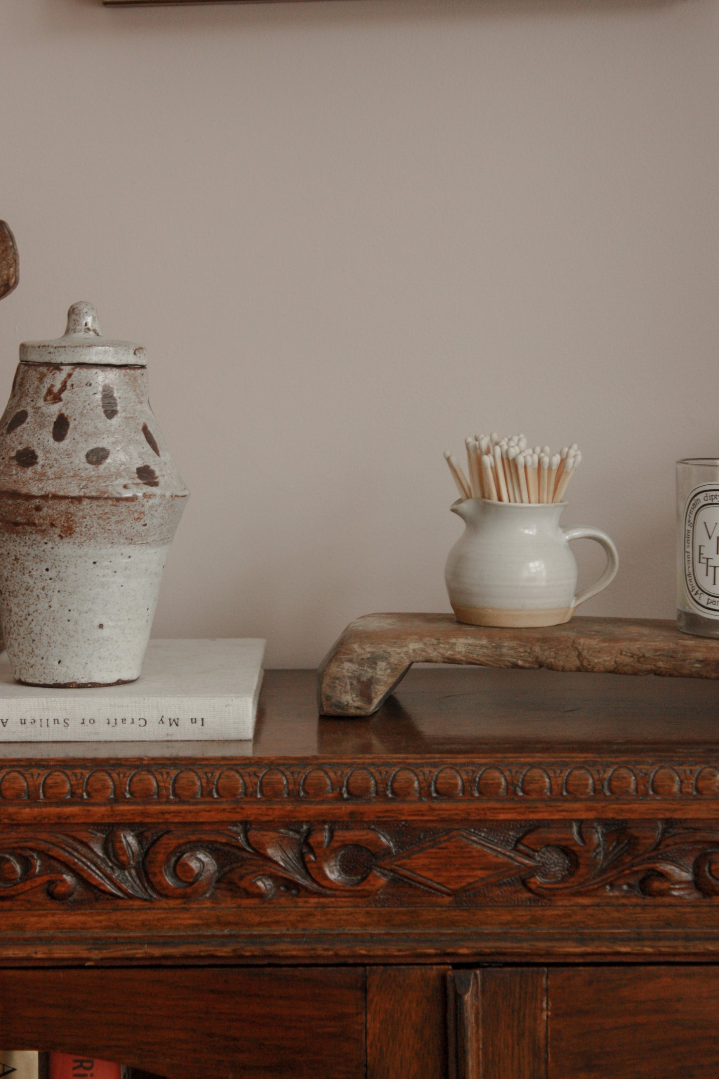 Studio pottery match pot creamer
