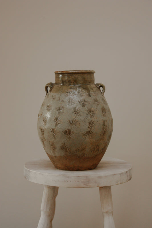 Antique Chinese Yunnan pot - swirl design