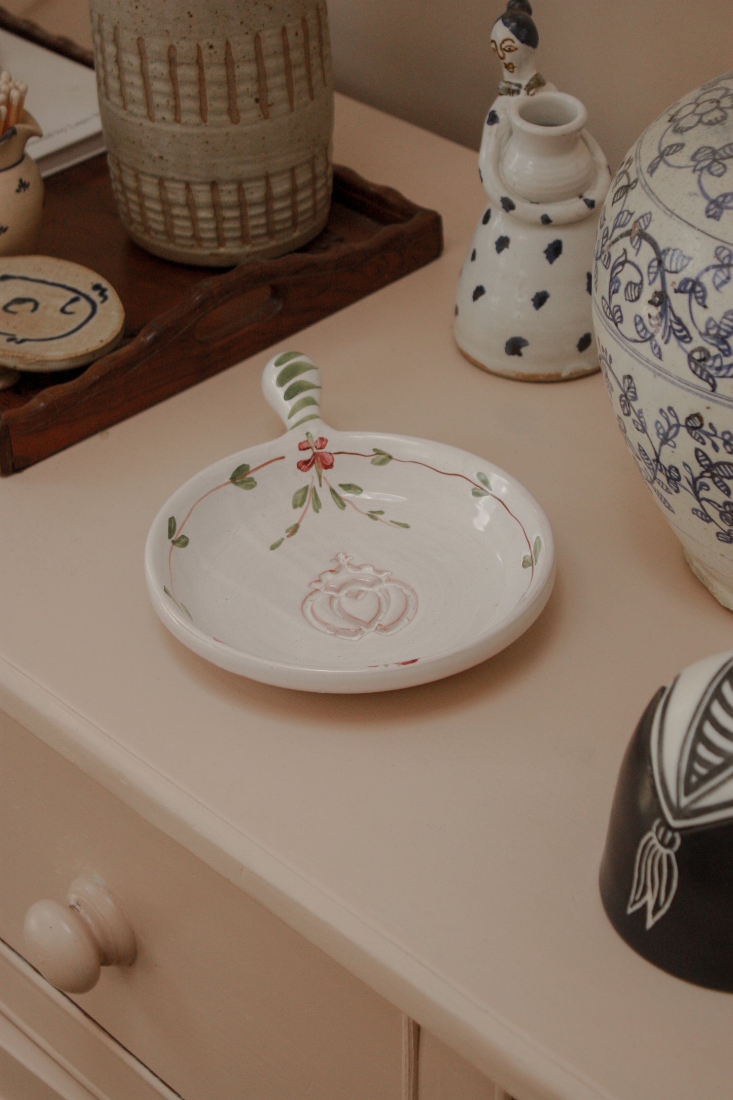 Vintage hand-painted French dish
