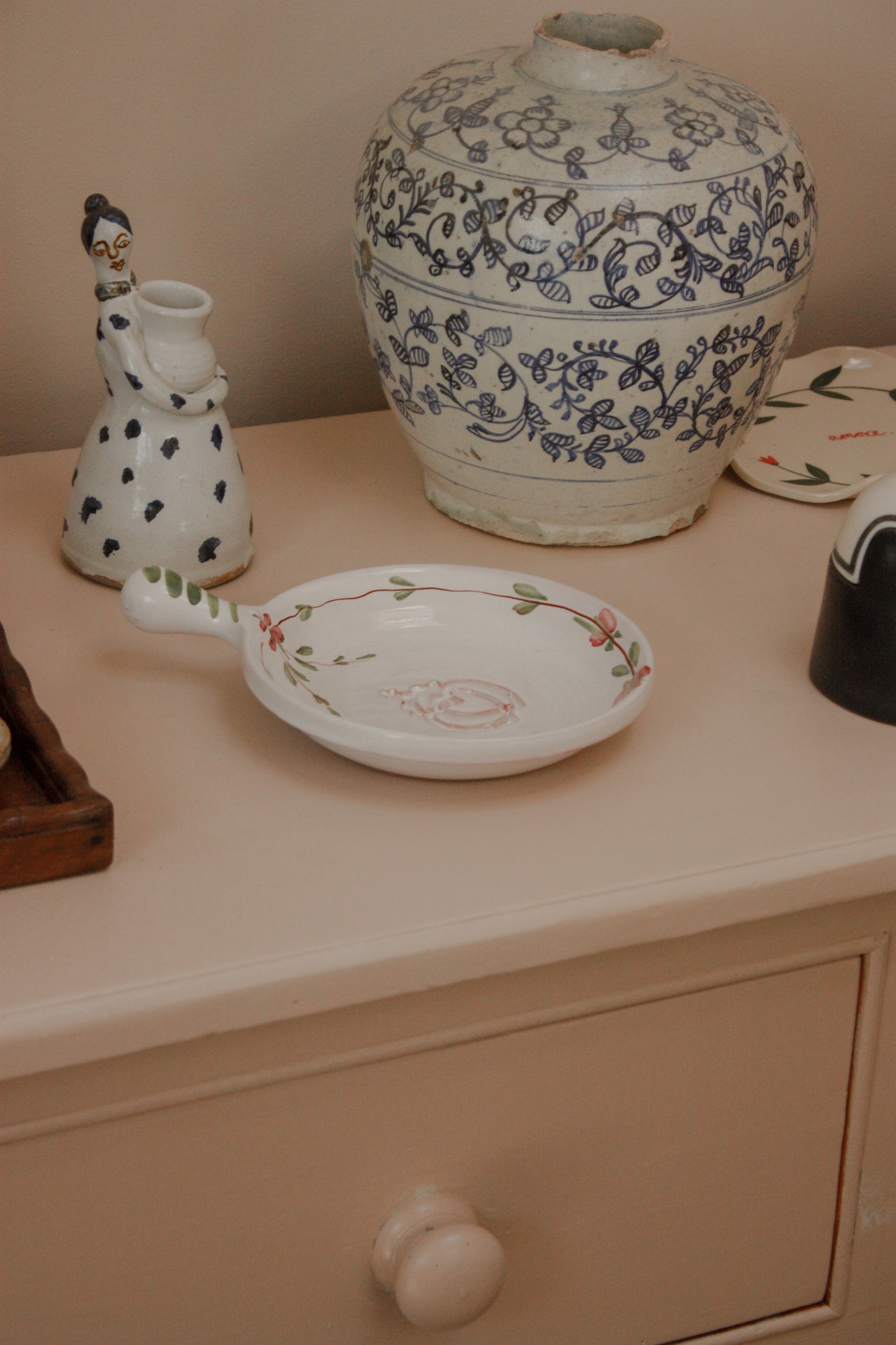 Vintage hand-painted French dish